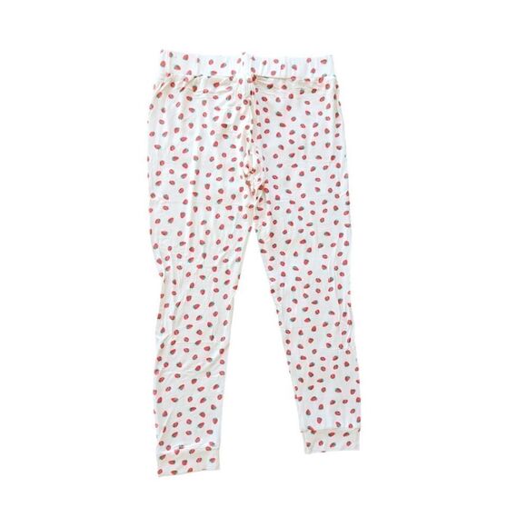 REVOLVE Strawberry Print Cozy PLUSH Thermal Pajama Set sz S NWT - Picture 10 of 15